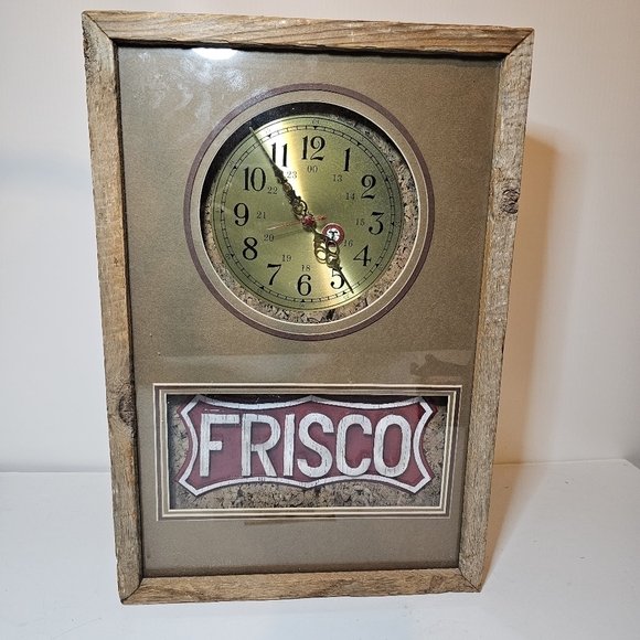 Vintage 1980 J. Allen Gruen Railroad Art Frisco Tx Shadowbox Clock Rare collecti - Picture 1 of 11